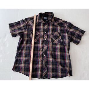 Wrangler Western Shirt Short Sleeved XL Snapfront
